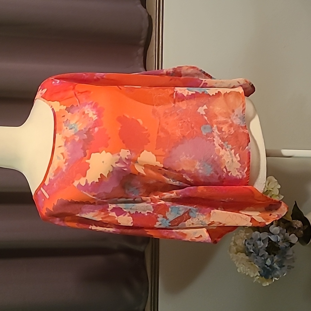 a.n.a Sheer Floral Top